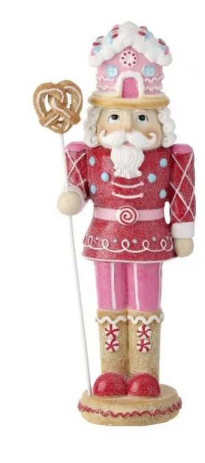 Santa's Sweet Shoppe Collection 12.5" Resin Sweets Nutcracker - Choose from Red Jacket or Pink Jacket