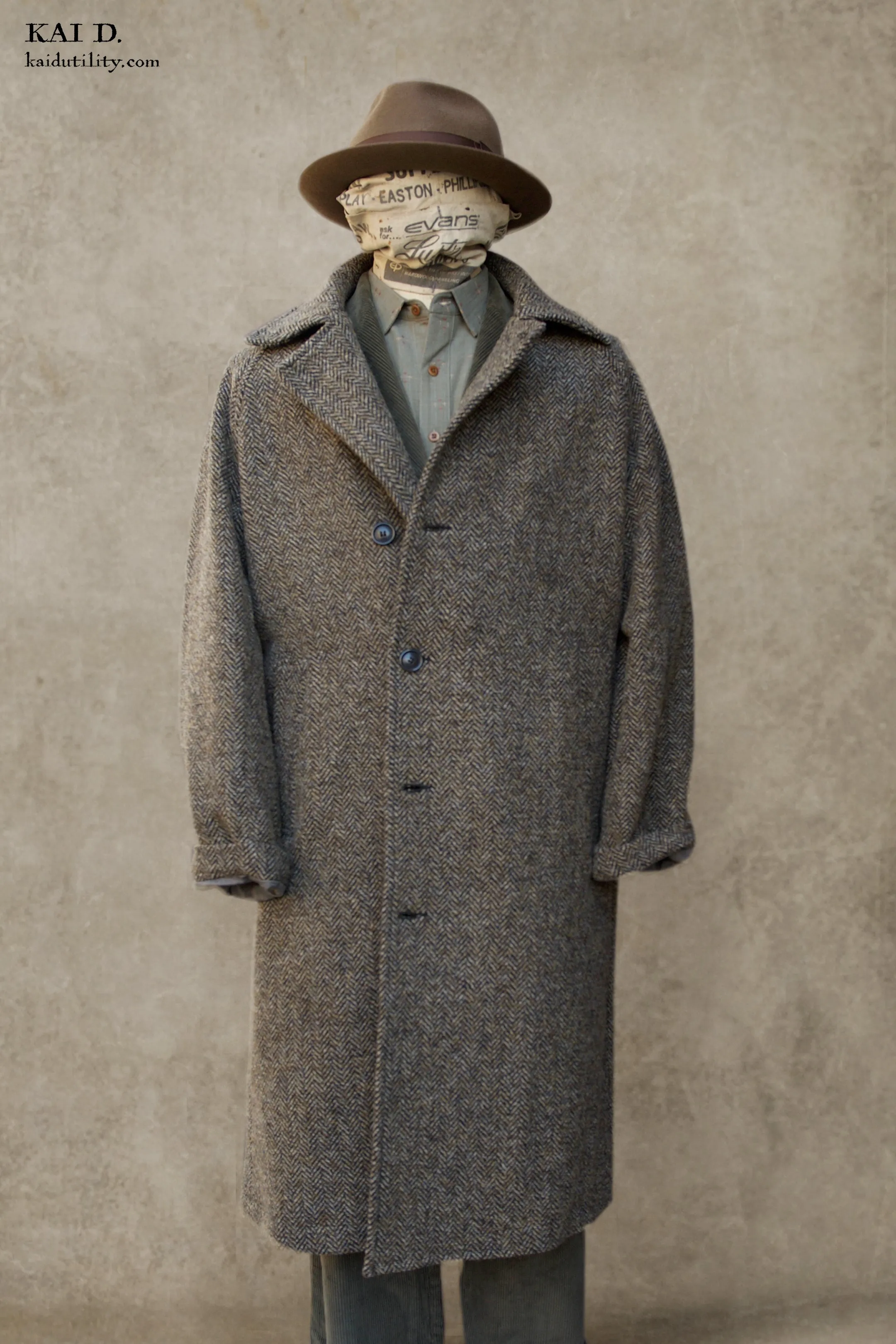 Sigurd Long Coat - Wool Herringbone - S, M (NO RETURN)