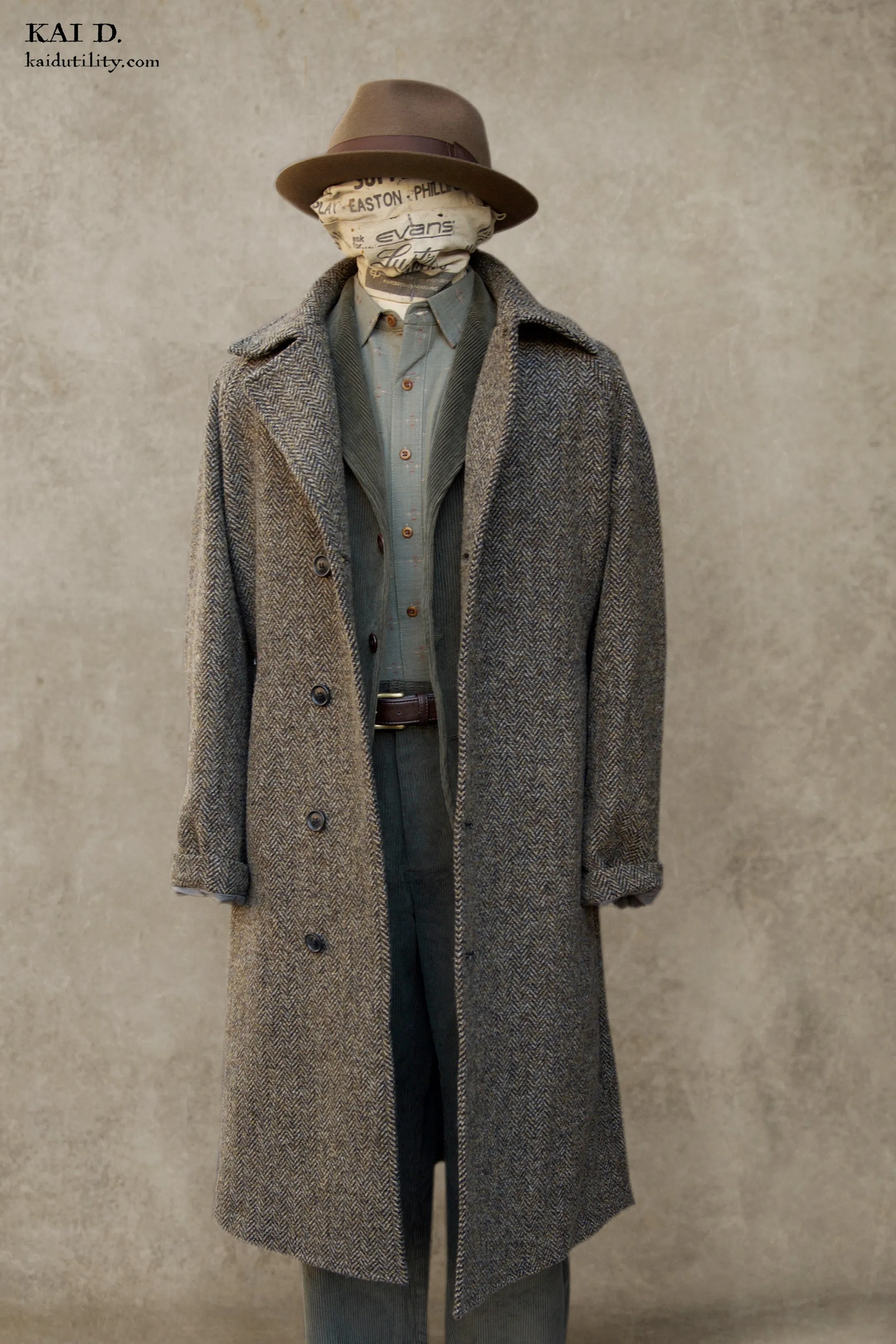 Sigurd Long Coat - Wool Herringbone - S, M (NO RETURN)