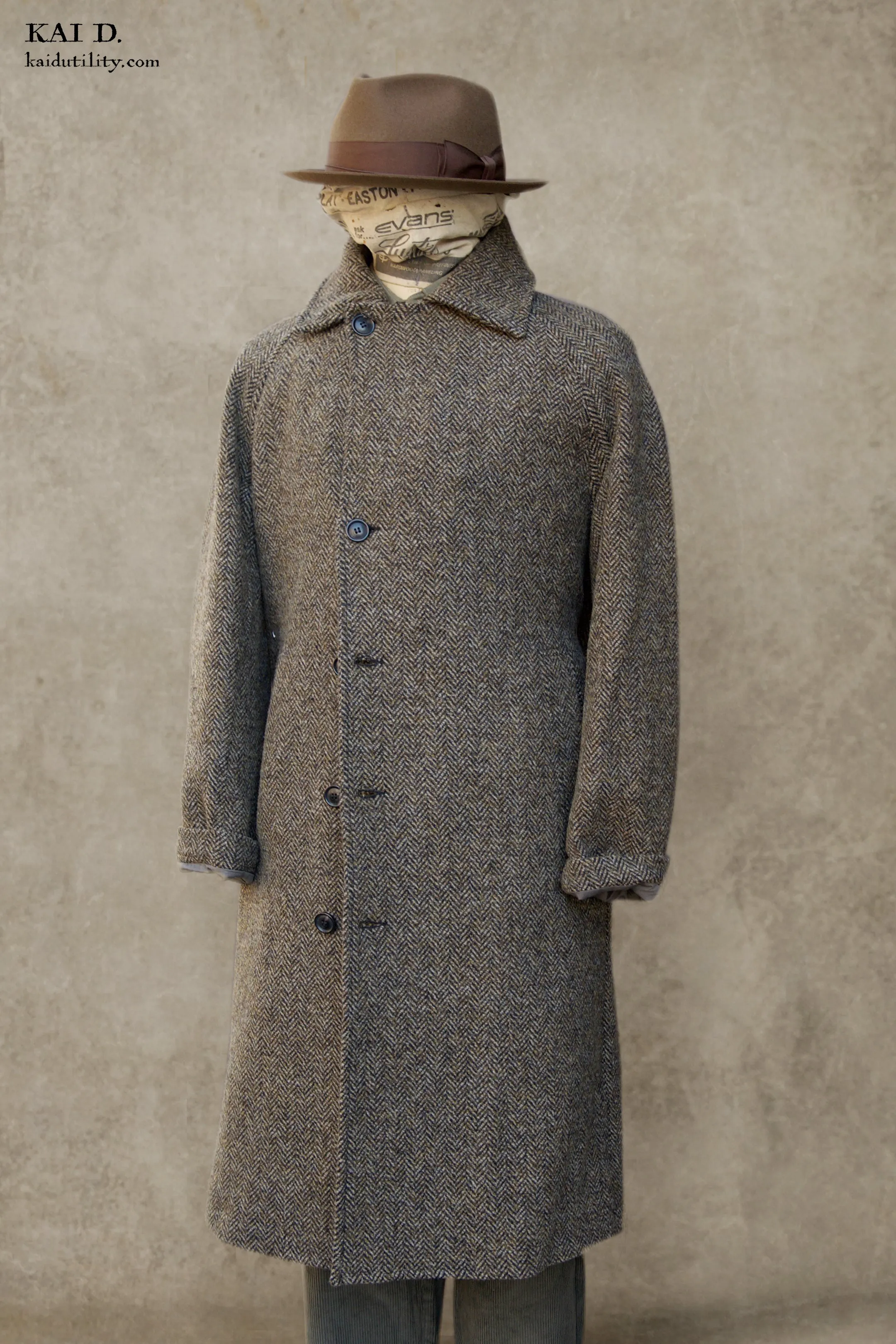 Sigurd Long Coat - Wool Herringbone - S, M (NO RETURN)