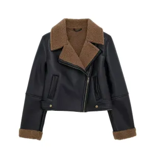 Solveig Velvet Lined Biker Jacket