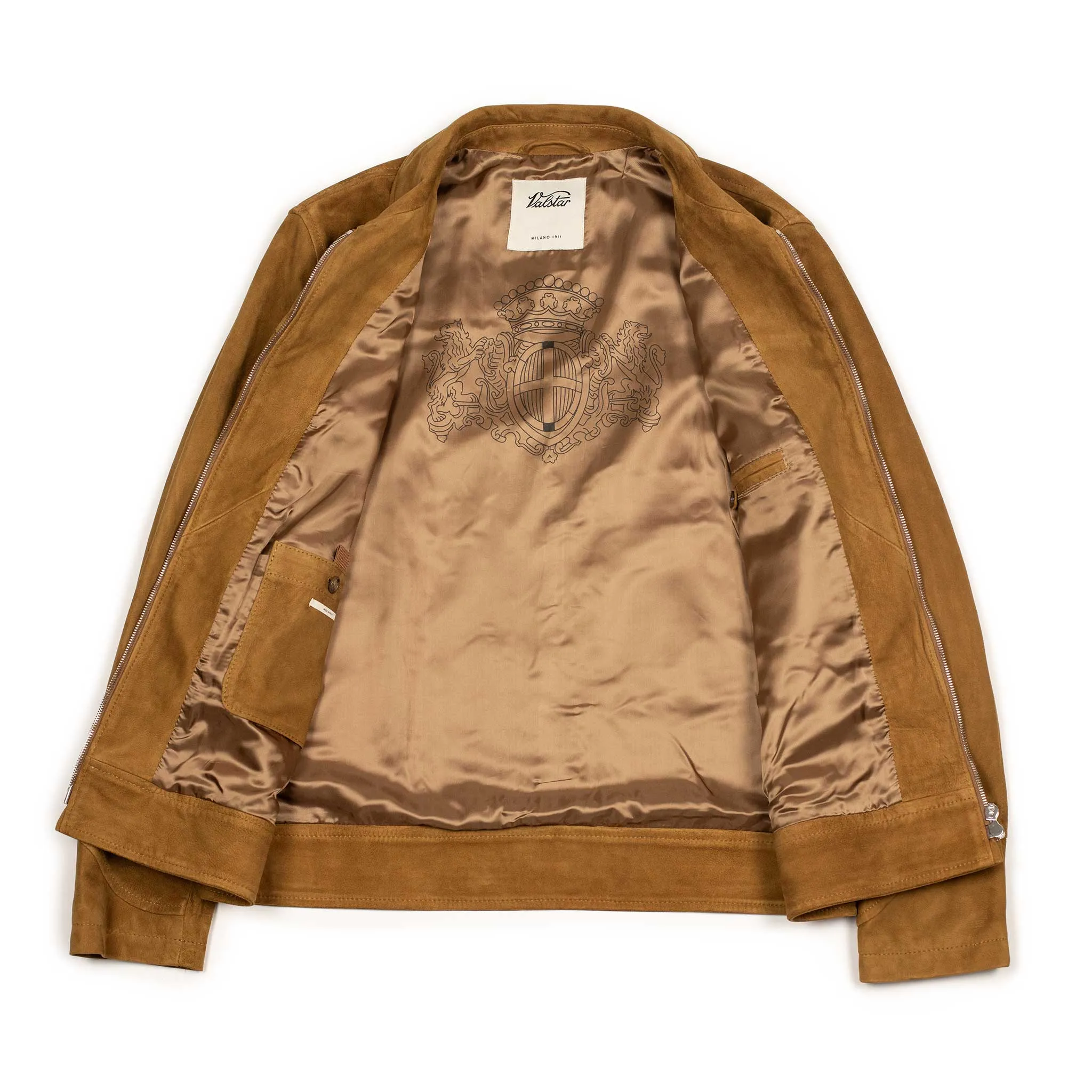 Suede Cowboy jacket in Amber brown