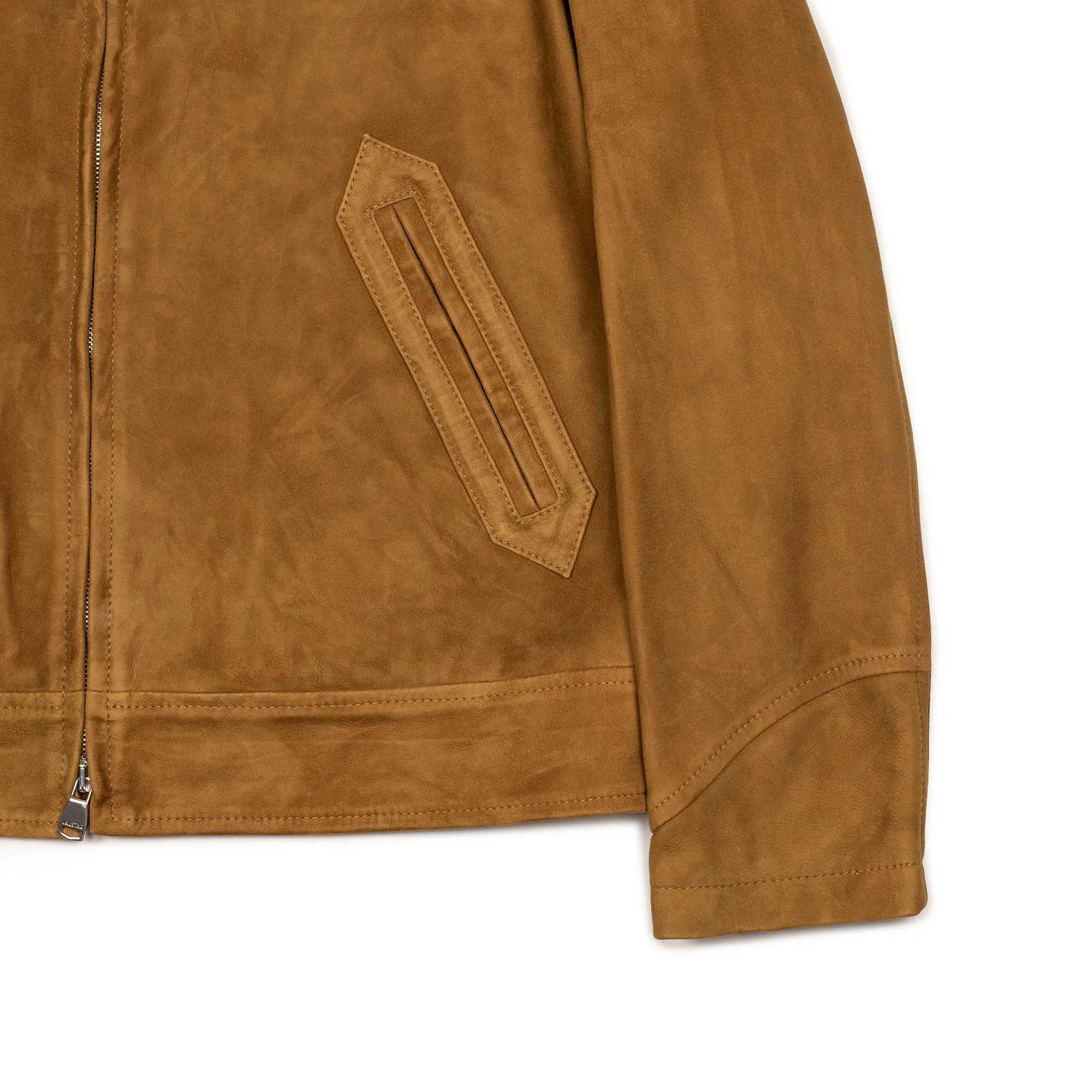 Suede Cowboy jacket in Amber brown