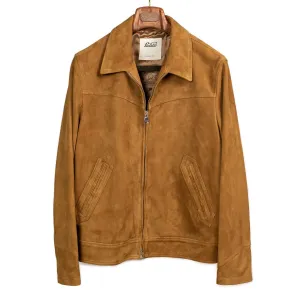 Suede Cowboy jacket in Amber brown