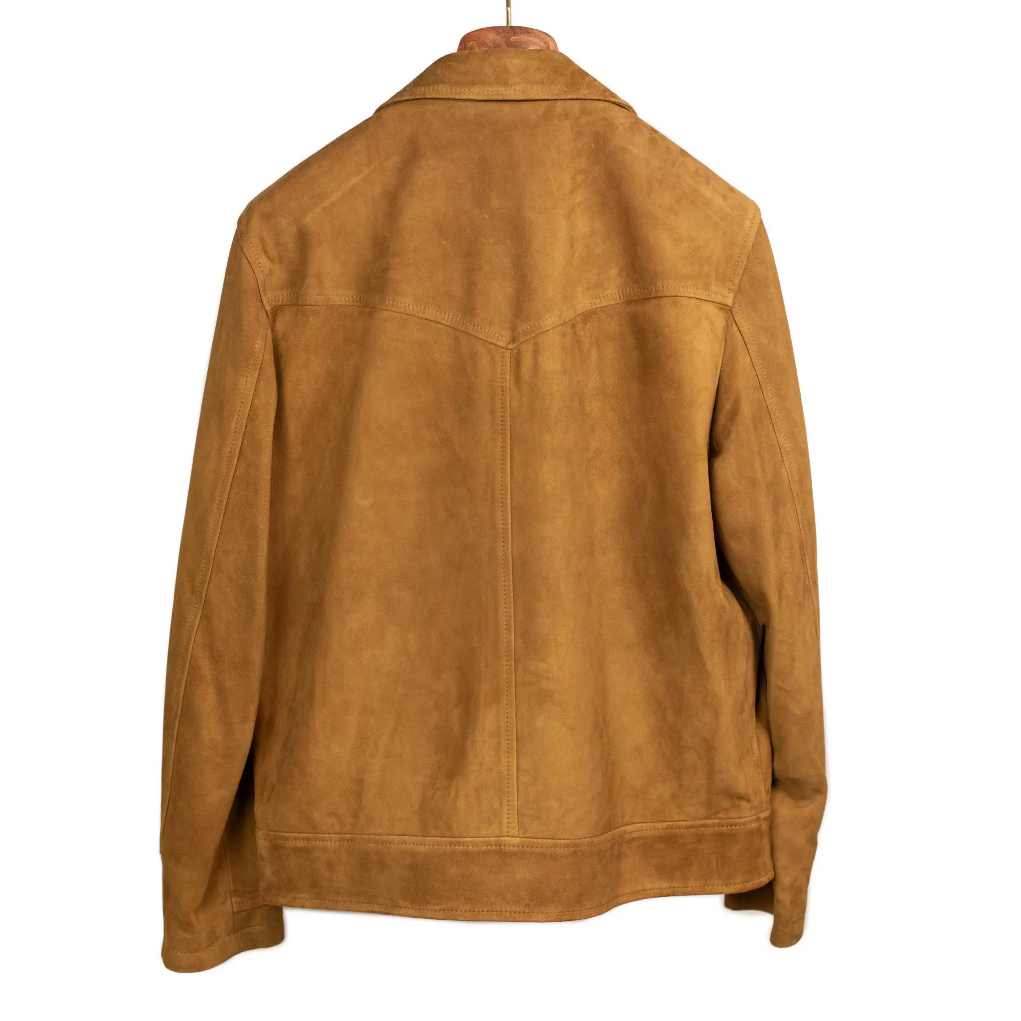 Suede Cowboy jacket in Amber brown