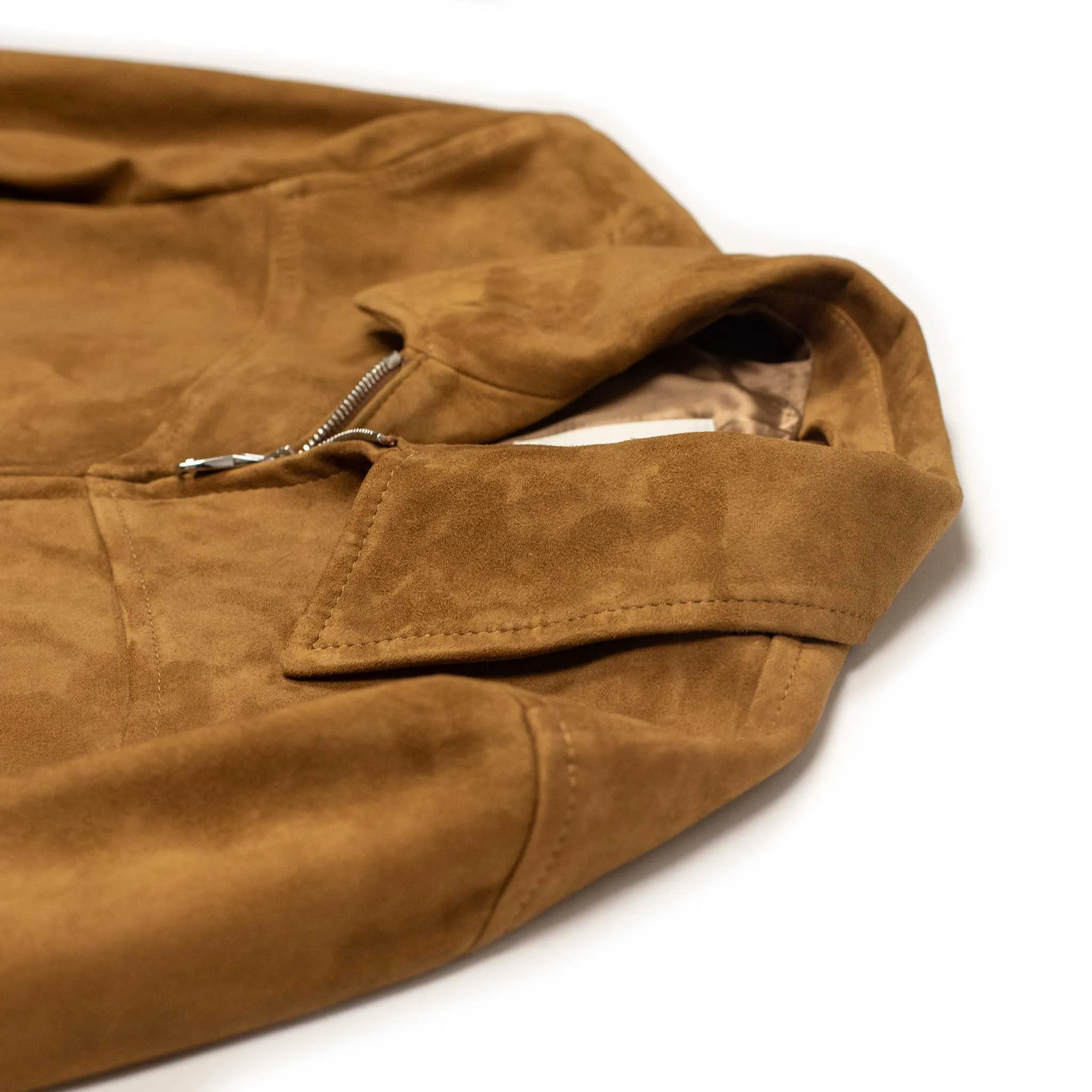 Suede Cowboy jacket in Amber brown