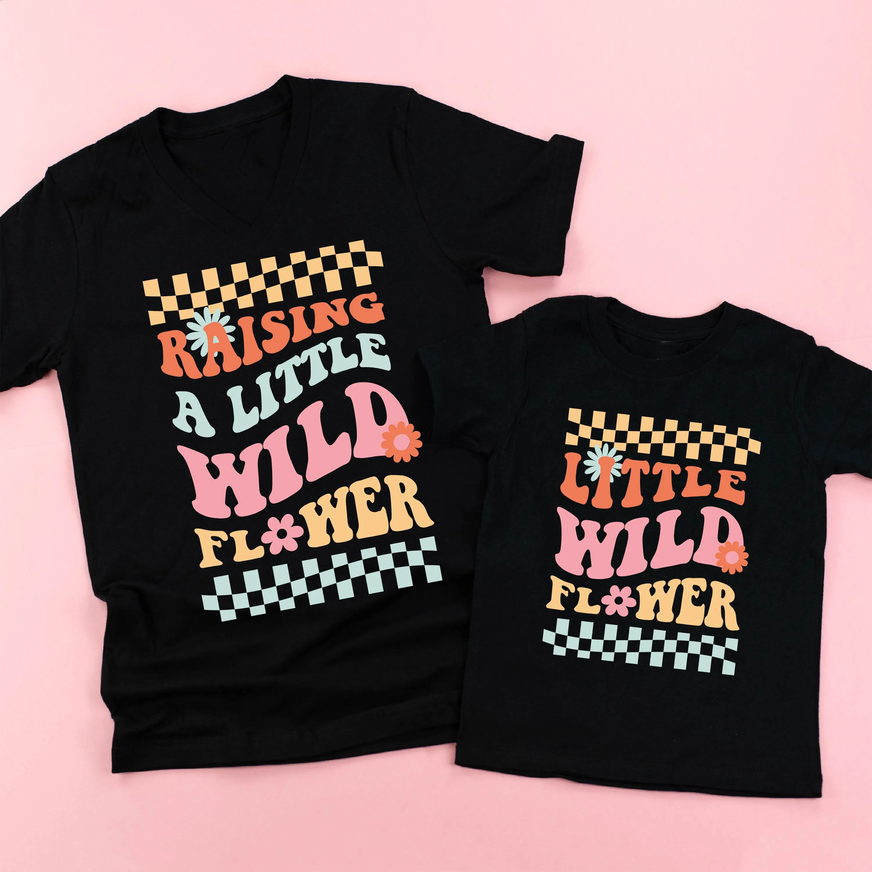 THE RETRO EDIT - Raising a Little Wildflower (Singular) / Little Wildflower - Set of 2 Shirts