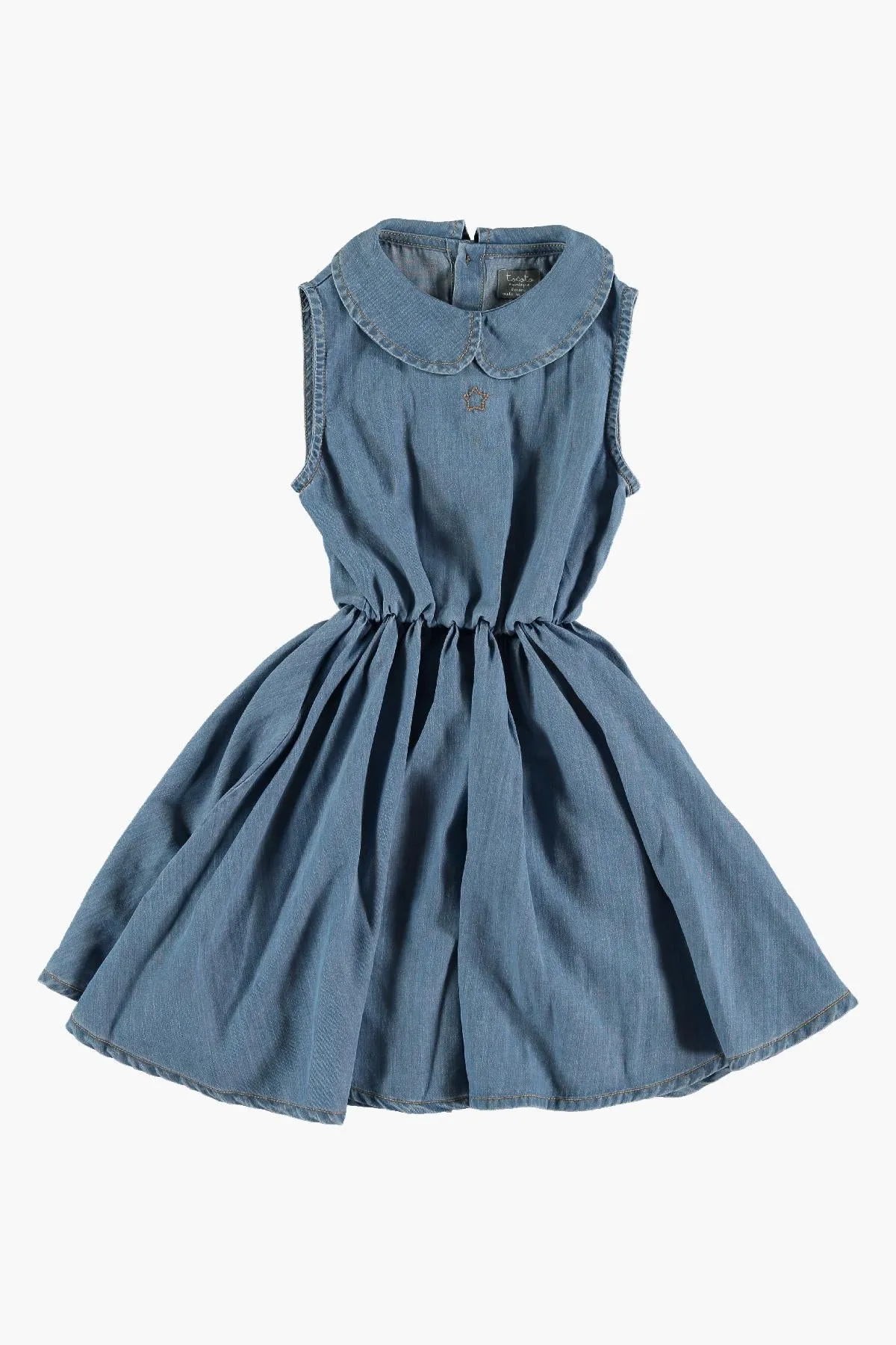 Tocoto Vintage Sleeveless Denim Girls Dress