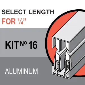 Track Assembly 16, Satin Clear Anodized