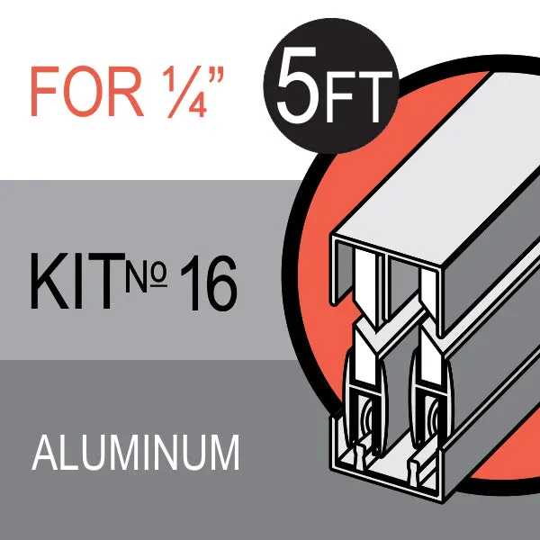 Track Assembly 16, Satin Clear Anodized