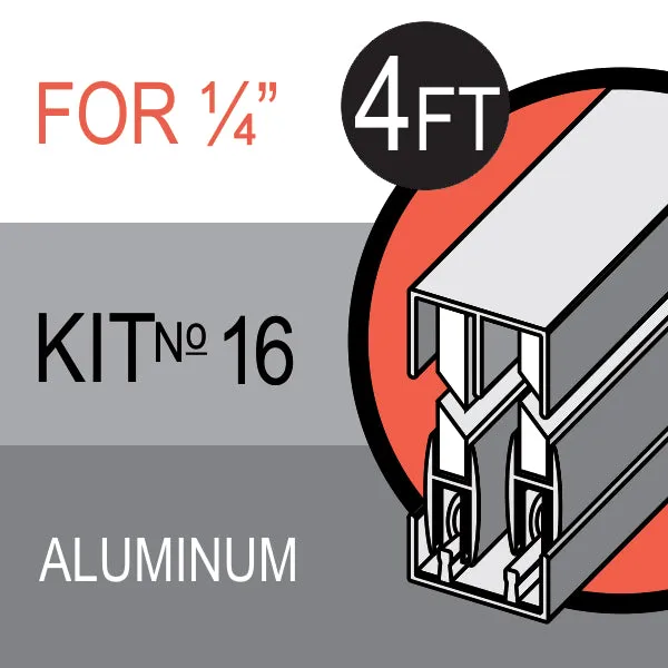 Track Assembly 16, Satin Clear Anodized