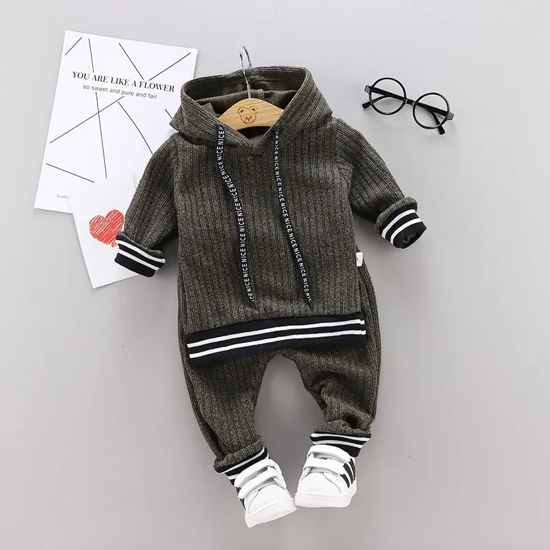 Two-Piece Knitted Cotton Sweat Suit