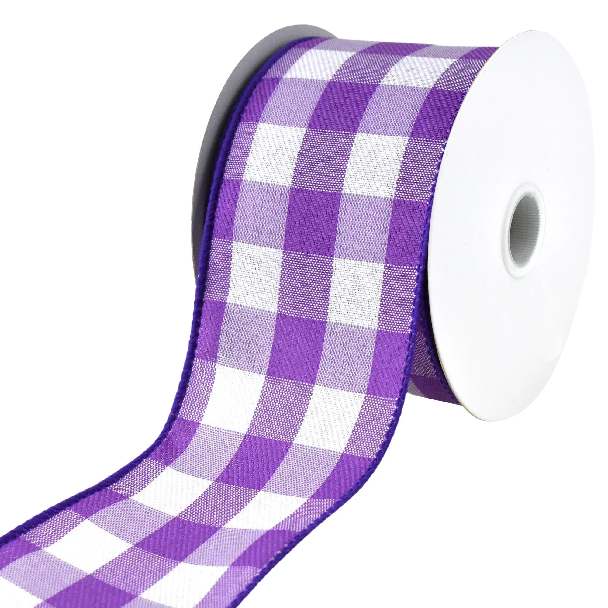 White Buffalo Plaid Wired Ribbons