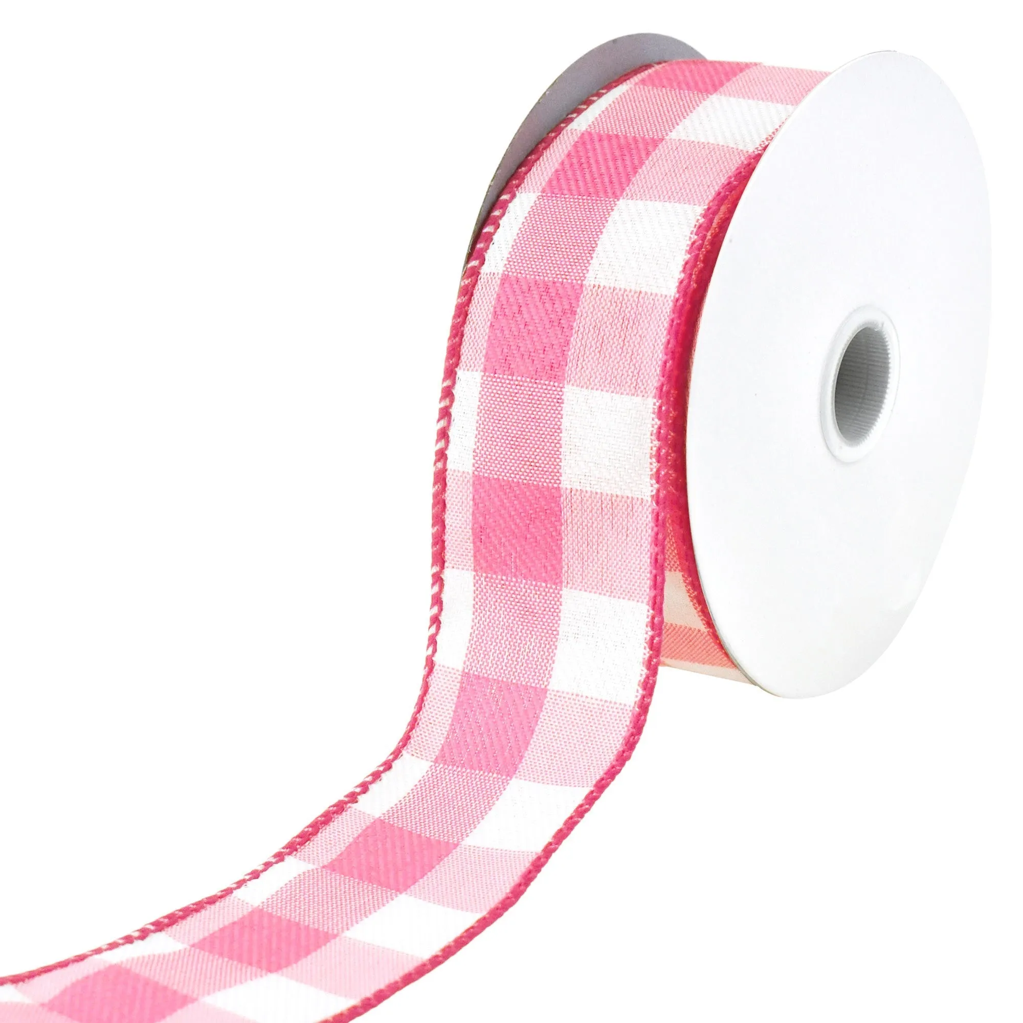 White Buffalo Plaid Wired Ribbons