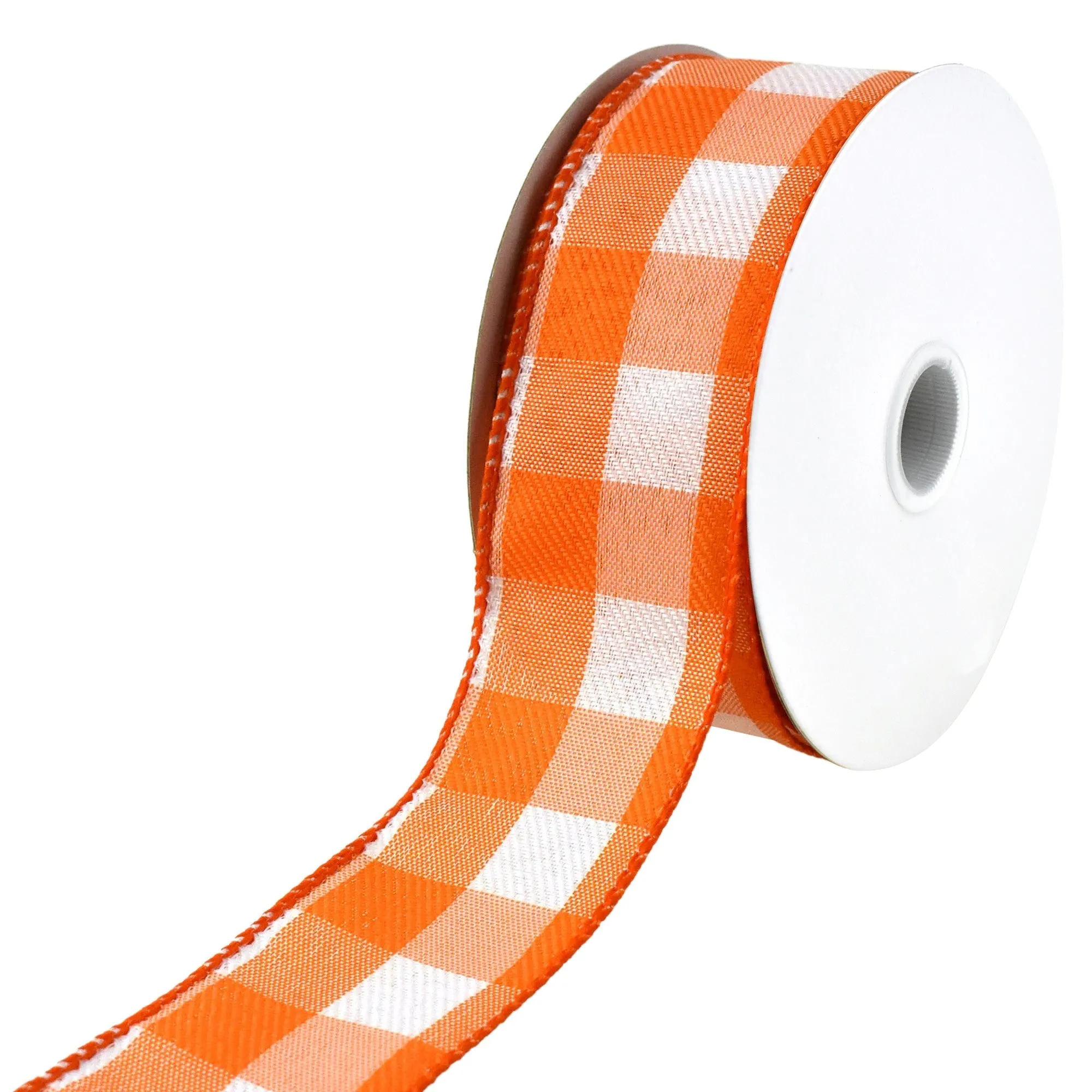 White Buffalo Plaid Wired Ribbons