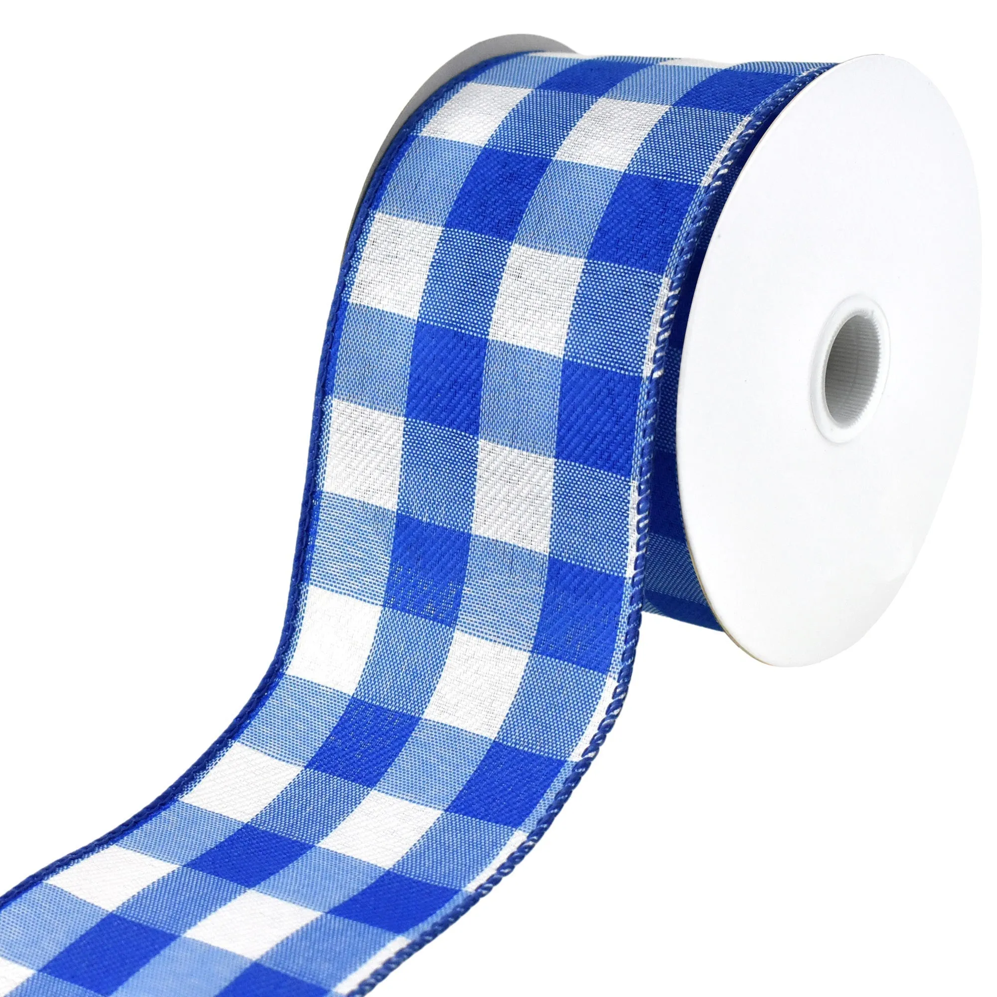 White Buffalo Plaid Wired Ribbons