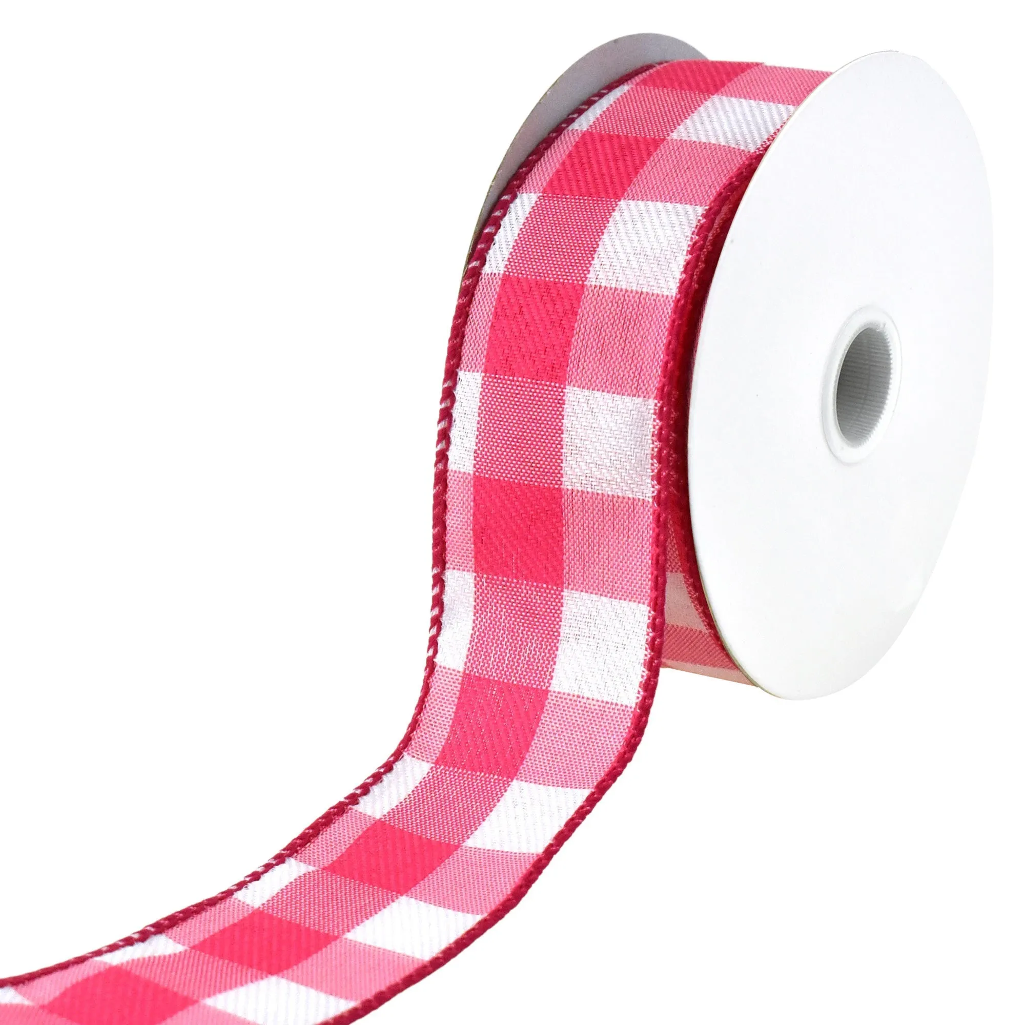 White Buffalo Plaid Wired Ribbons