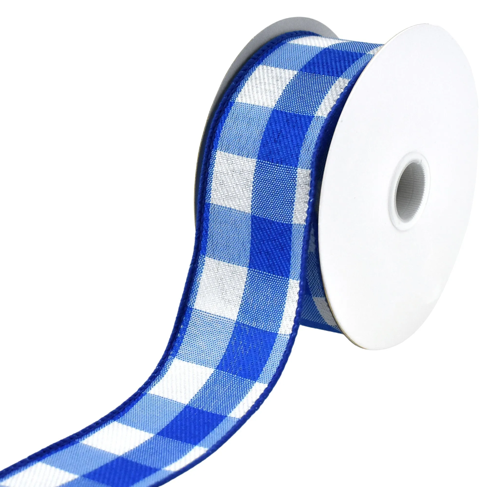 White Buffalo Plaid Wired Ribbons