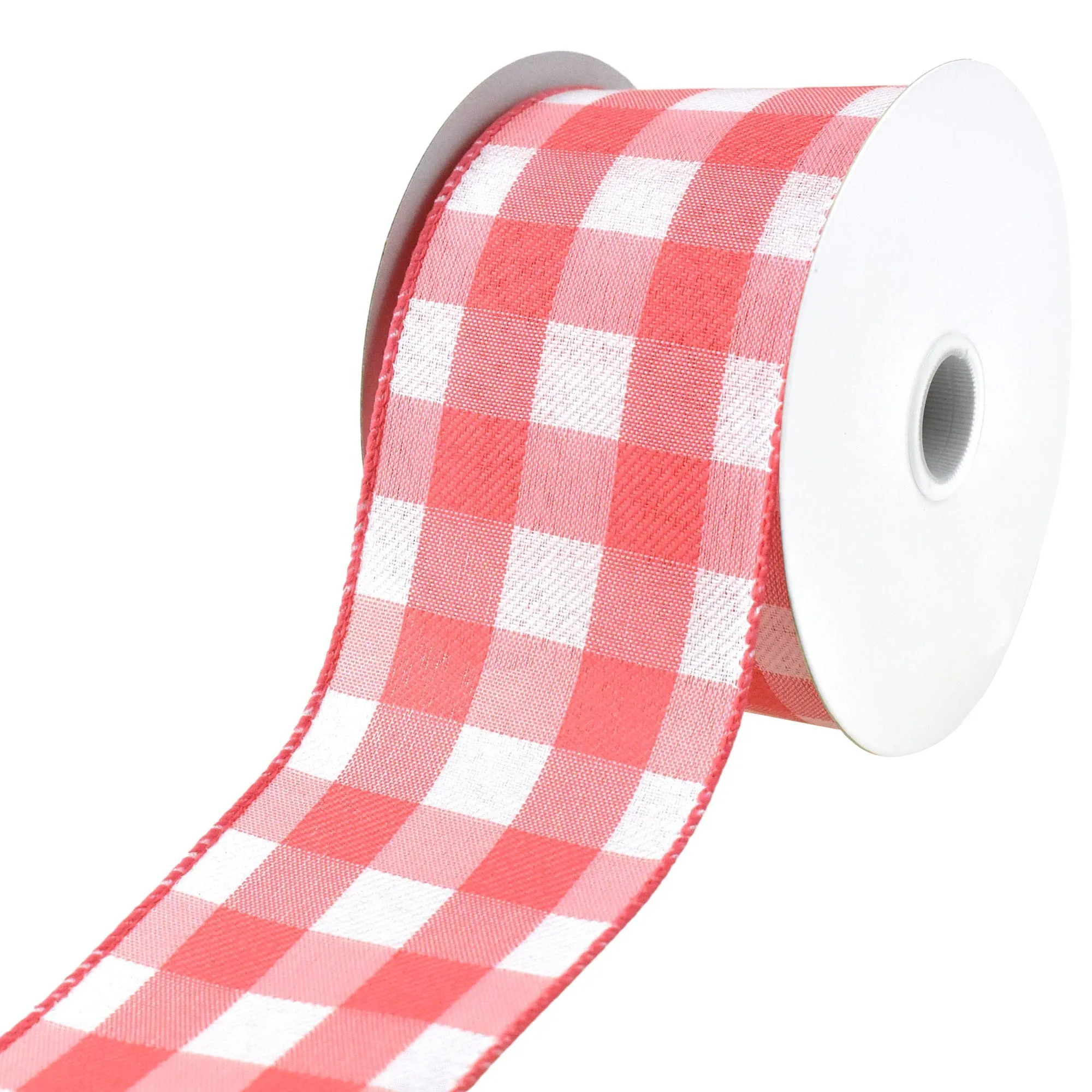 White Buffalo Plaid Wired Ribbons