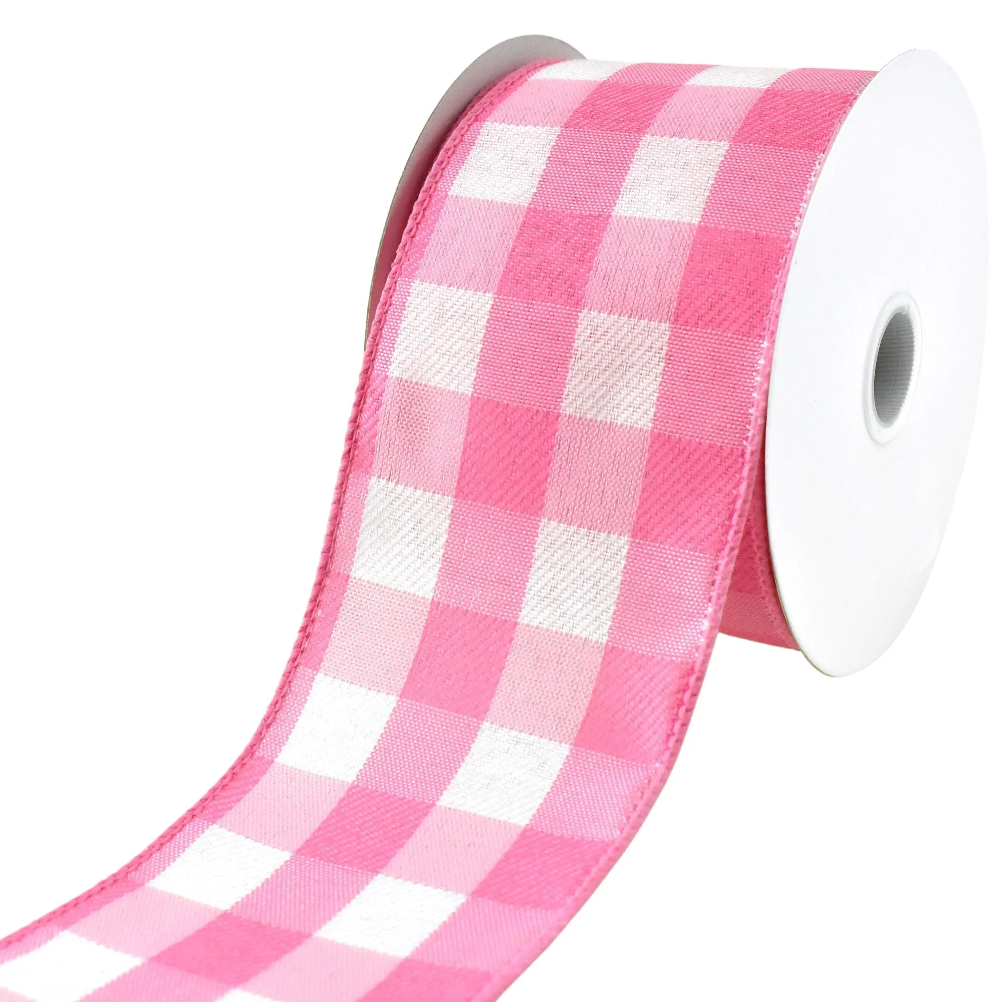 White Buffalo Plaid Wired Ribbons