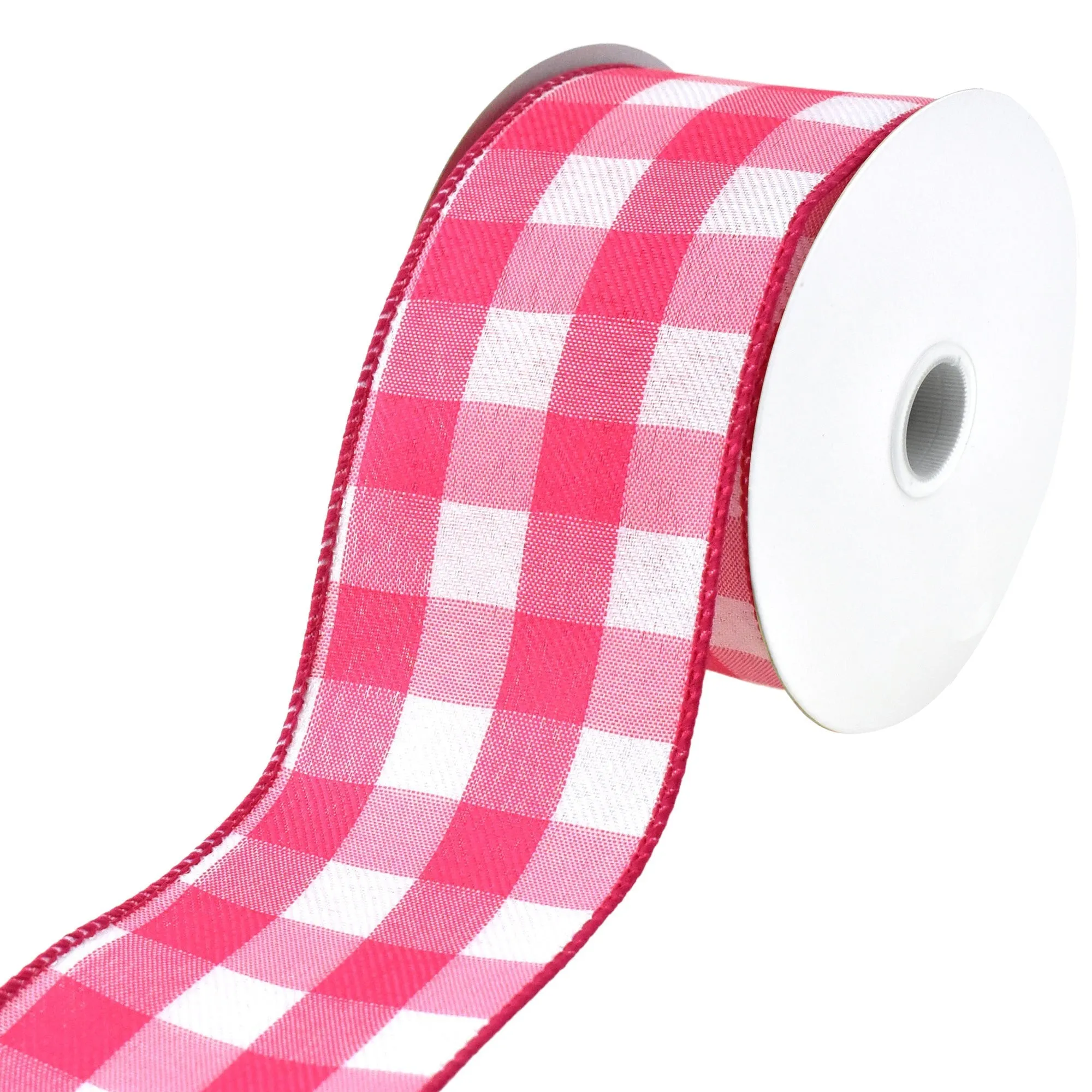 White Buffalo Plaid Wired Ribbons