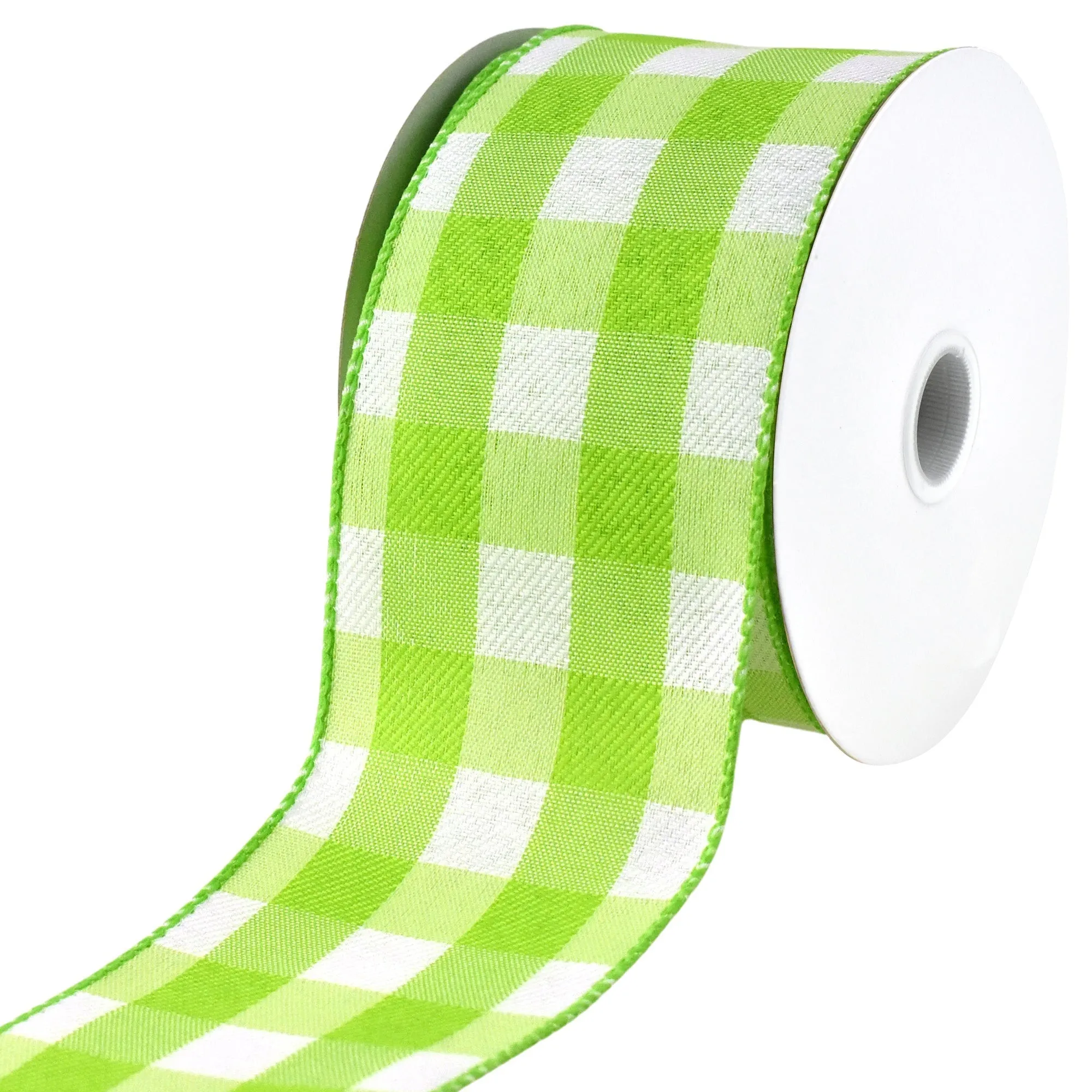 White Buffalo Plaid Wired Ribbons