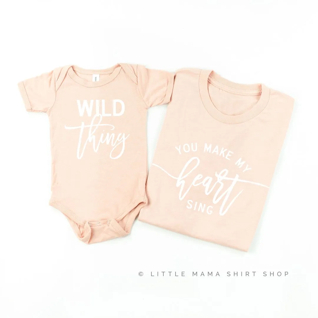 Wild Thing You Make My Heart Sing | Set of 2 Tees